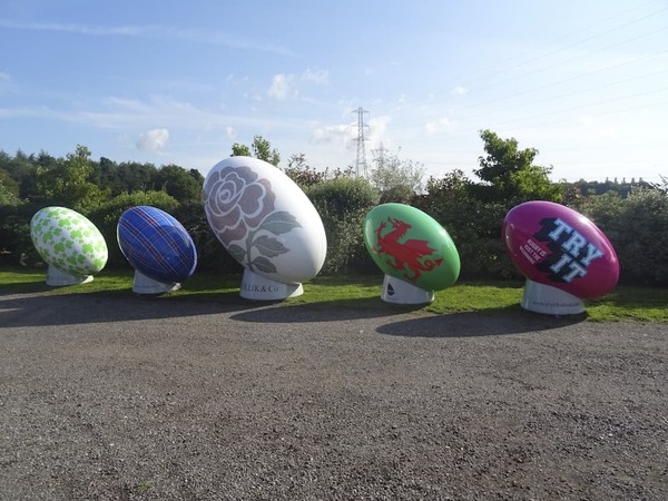 Giant dinosaur egg model
