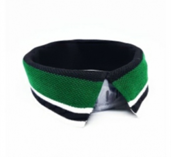 Green heat-pressed Poly rib collar