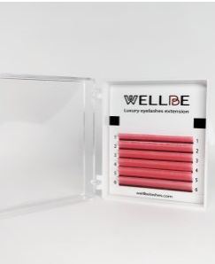 Pink eyelashes