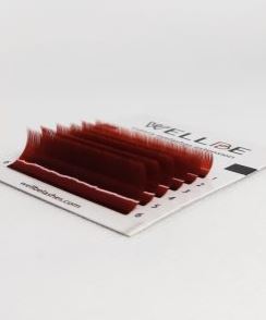 Brown red eyelashes