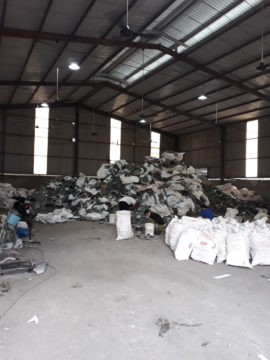 Scrap storage warehouse