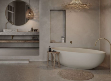 Concrete bathtub