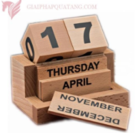 Wooden calendar