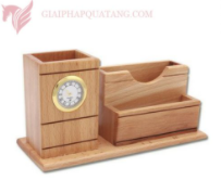 Wooden table clock
