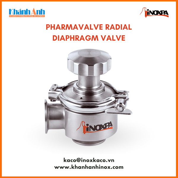 Pharmavalve radial diaphragm valve
