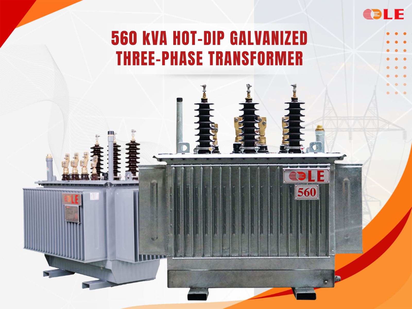 560 kVA Hot-Dip Galvanized Three-Phase Transformer