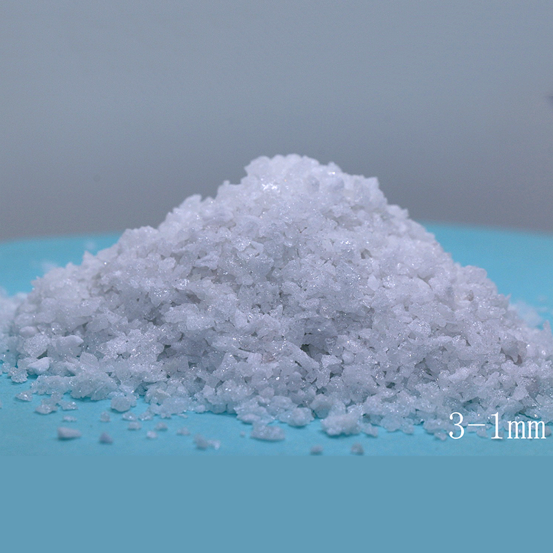 White corundum section sand