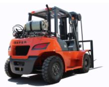 Safer 5-ton gasoline and gas forklift