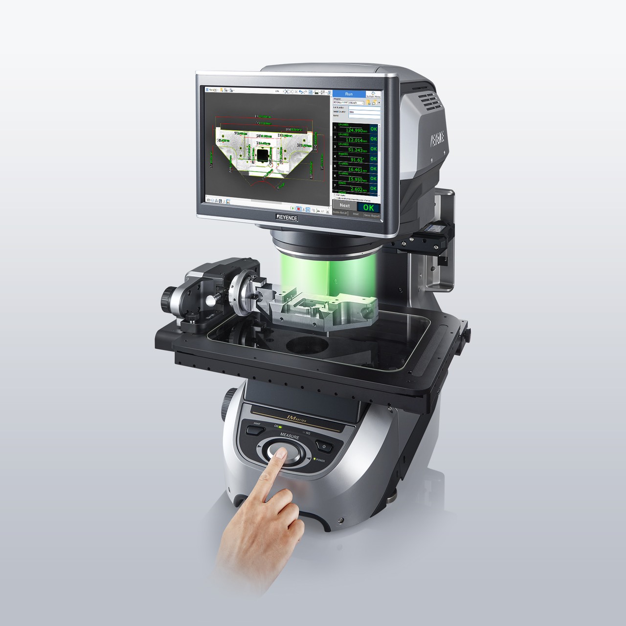 J.P Keyence Im8020 Image Dimension Measurement