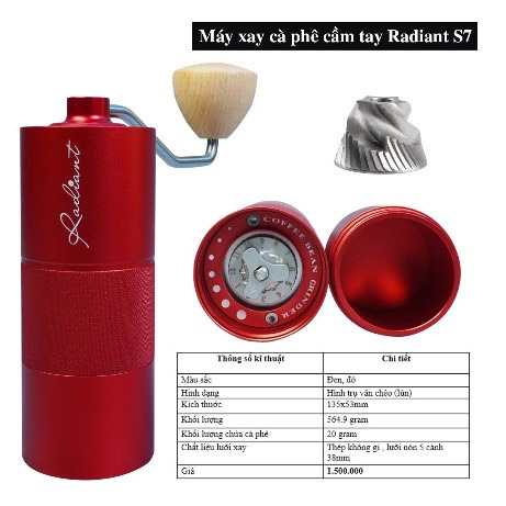 Radiant S7 handheld coffee grinder