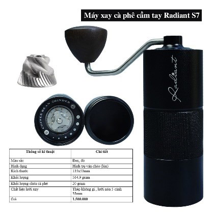 Radiant S7 handheld coffee grinder