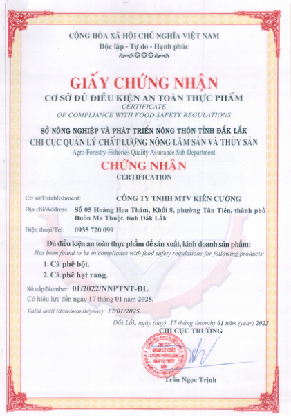 Certification