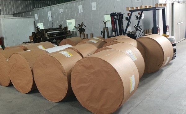 Rolled duplex paper