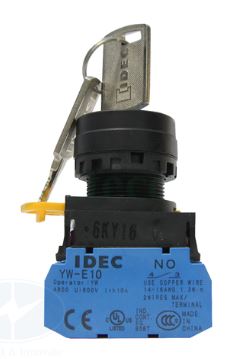 3-position rotary switch with lock