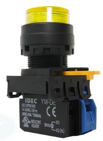 Push button with indicator light