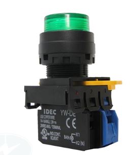 Push button with indicator light