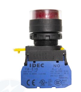 Push button with indicator light