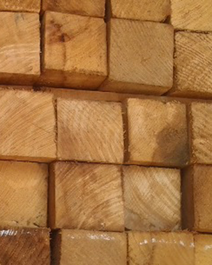 Square rubber timber