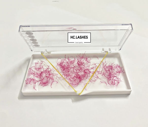 Pink Premade Fans 5D Eyelashes