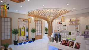 Showroom interior construction
