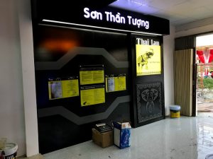 Showroom interior construction