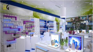 Showroom interior construction