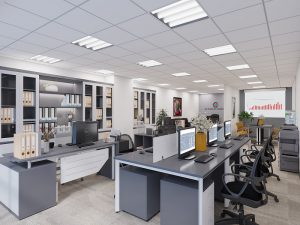 Office interior construction