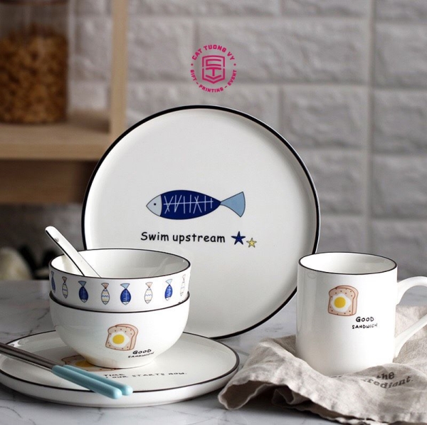 Fish shaped dish set