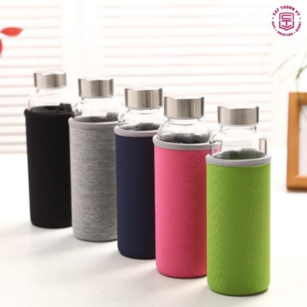 Glass water bottle