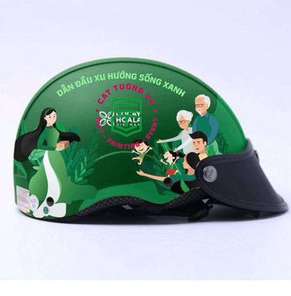 Logo printed helmet