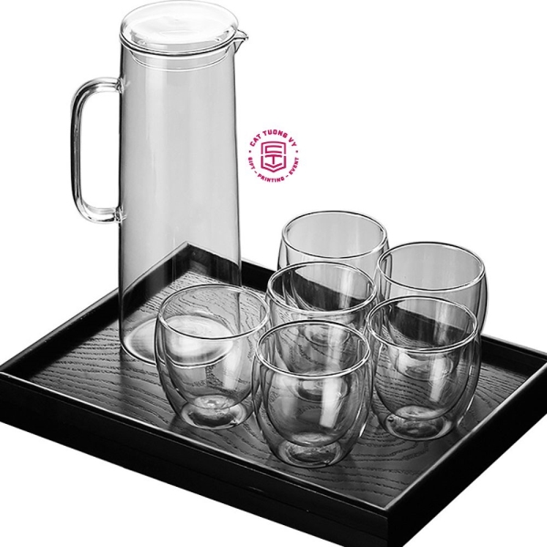 Oval glass cup
