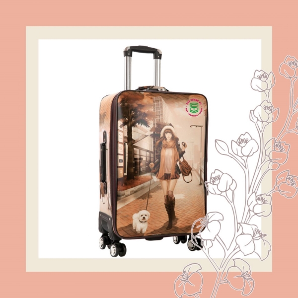 Printed suitcase