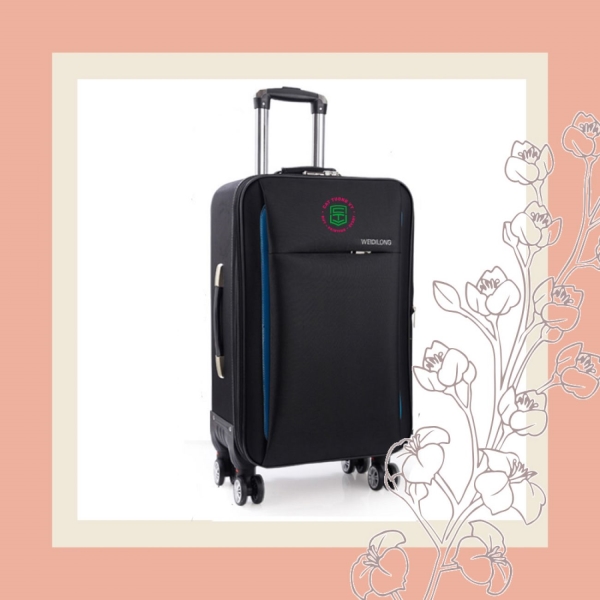 Luxury black suitcase