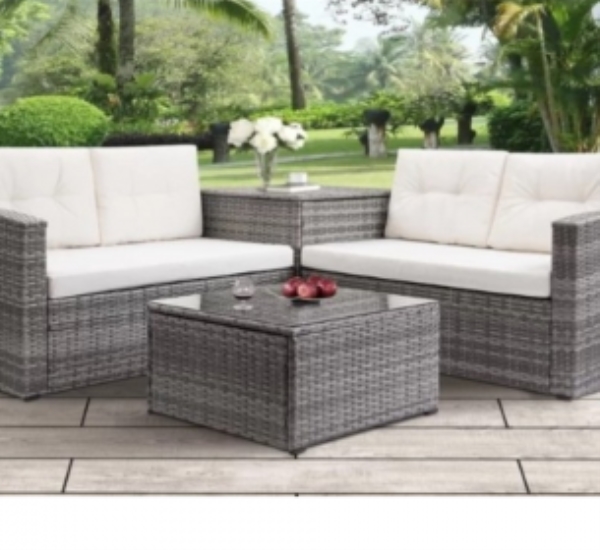 Poly Rattan Table And Chair