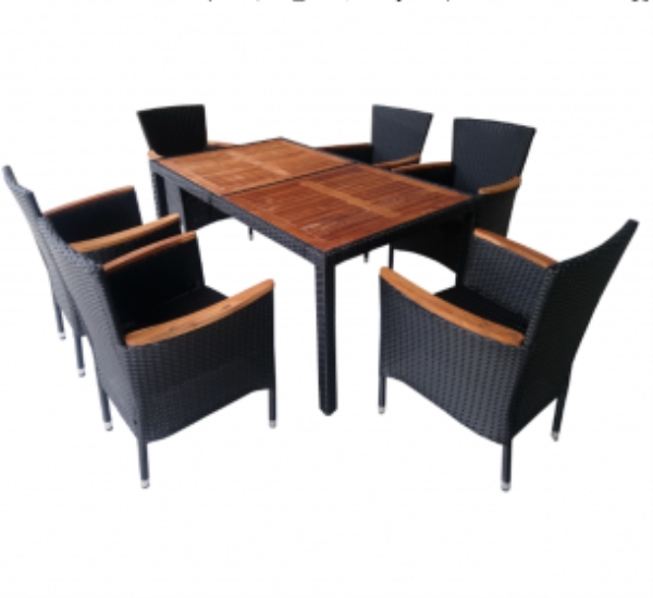 Poly Rattan Table And Chair