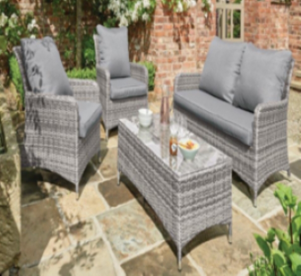 Poly Rattan Table And Chair