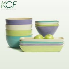 Bamboo Dish And Bowl Set