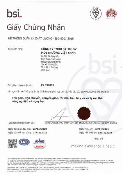 Certification