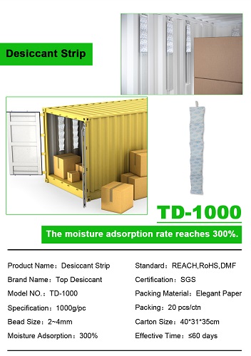 Desiccant strip