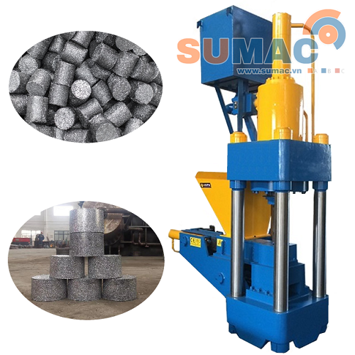 Aluminum scrap briquette machine