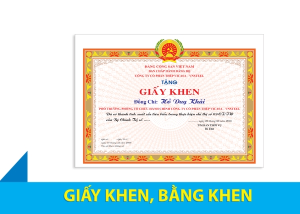 Merit and certificate printing