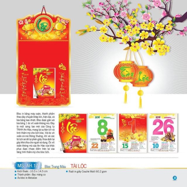 Tet calendar printing