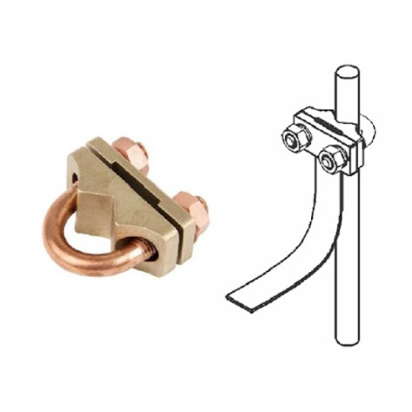 U-Bolt Clamp for Ground Rod and Copper Bar