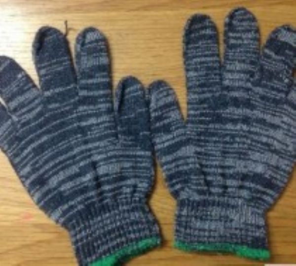 Salt And Pepper Knitted Safety Gloves