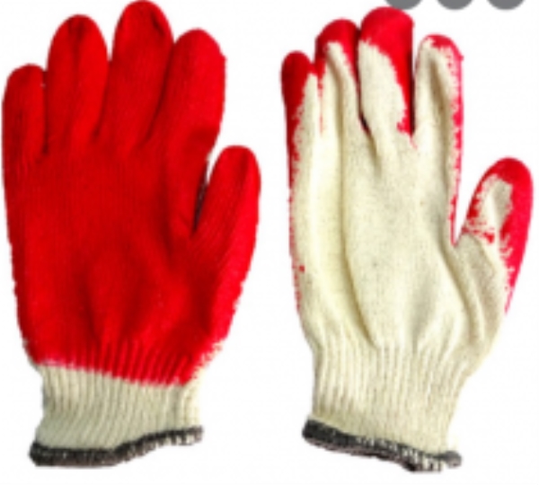 Red Palm Coated Knitted Safety Gloves