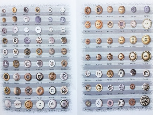Patterned metal button