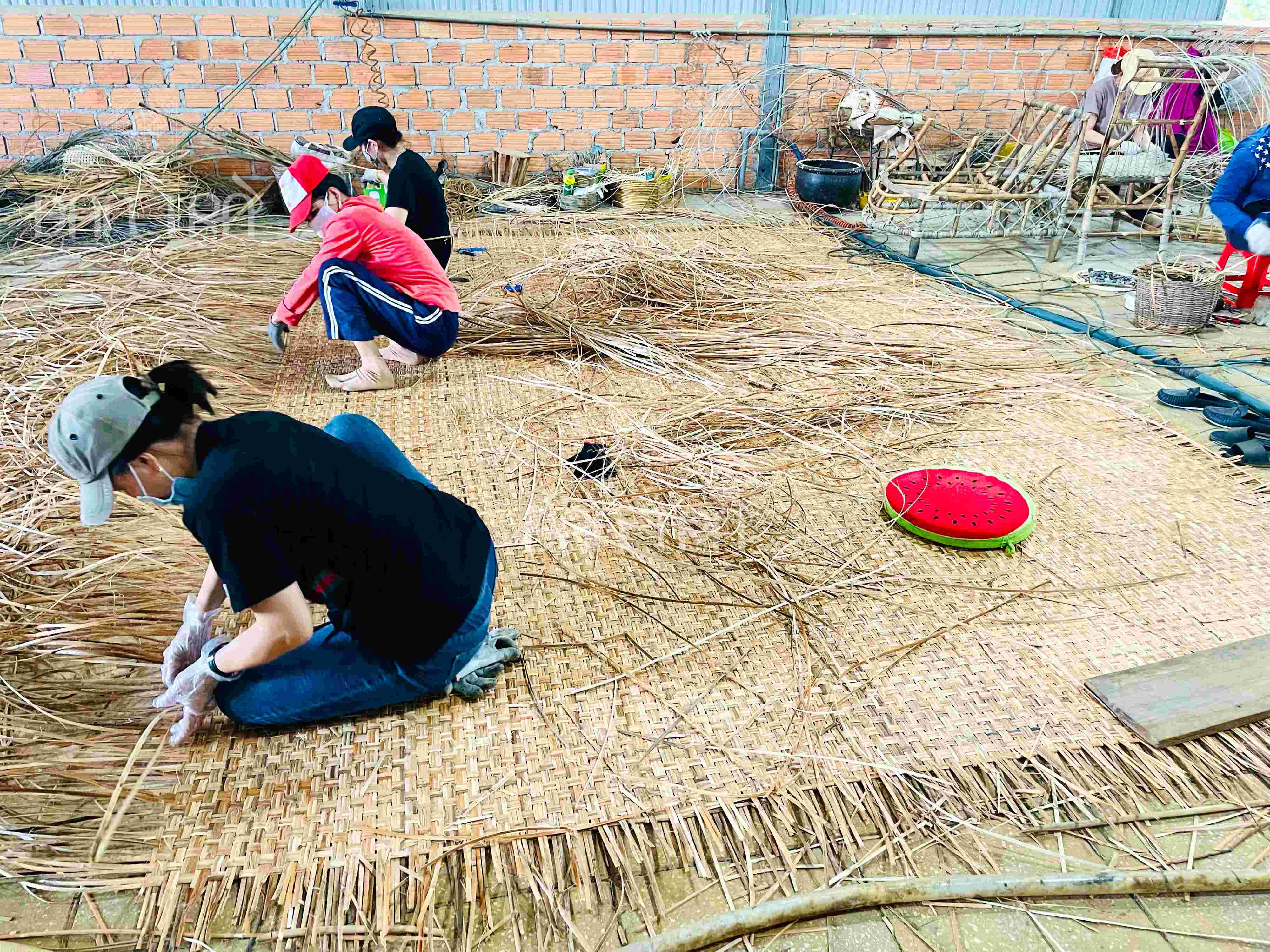 Bamboo rattan factory