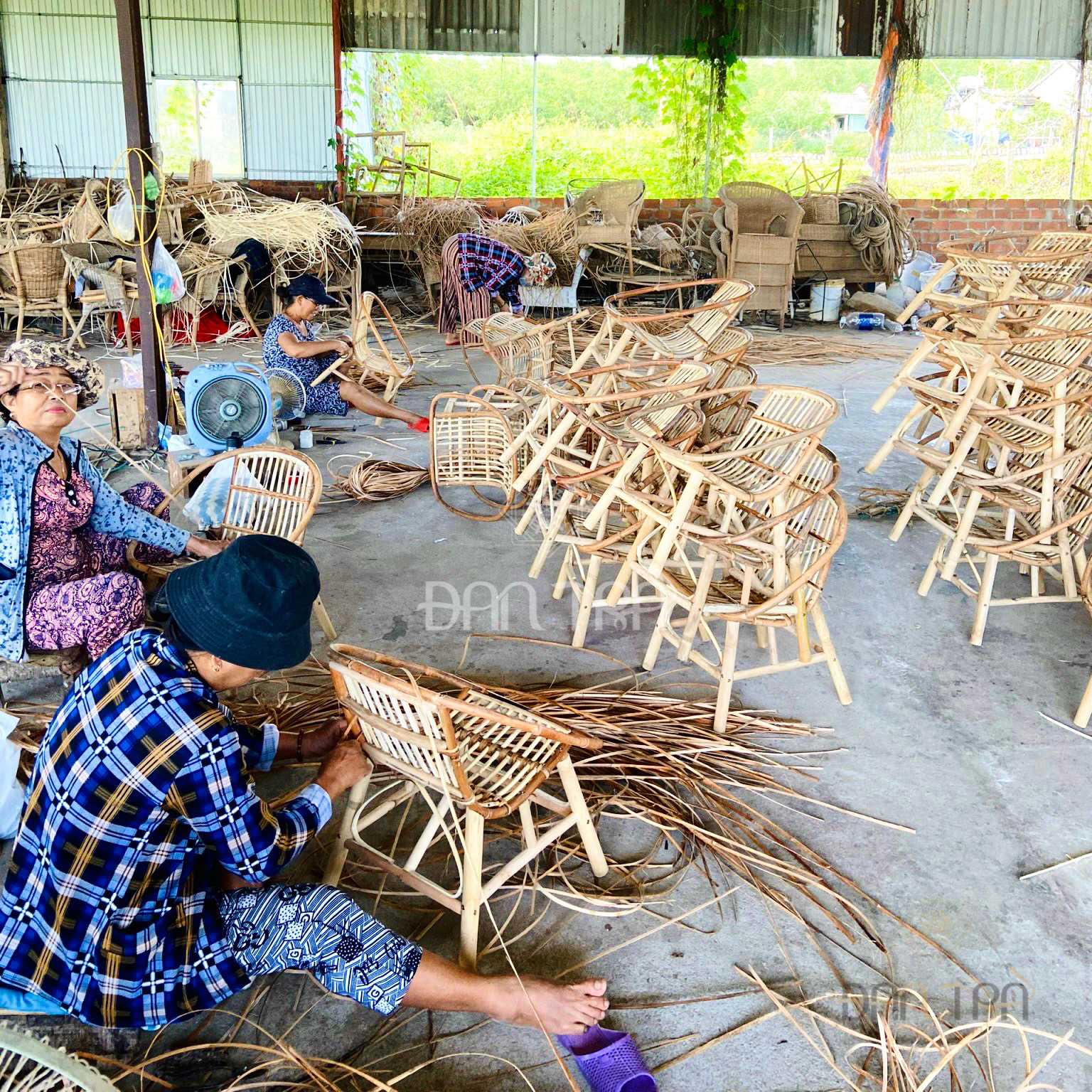 Bamboo rattan factory