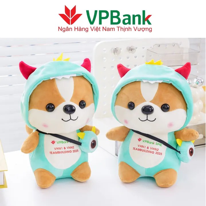 VPBank Shiba Hoodie Team Building Plush Toys