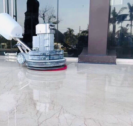 Polishing and restoring stone floors